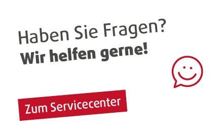 Servicecenter bietet Hilfe bei Fragen an.