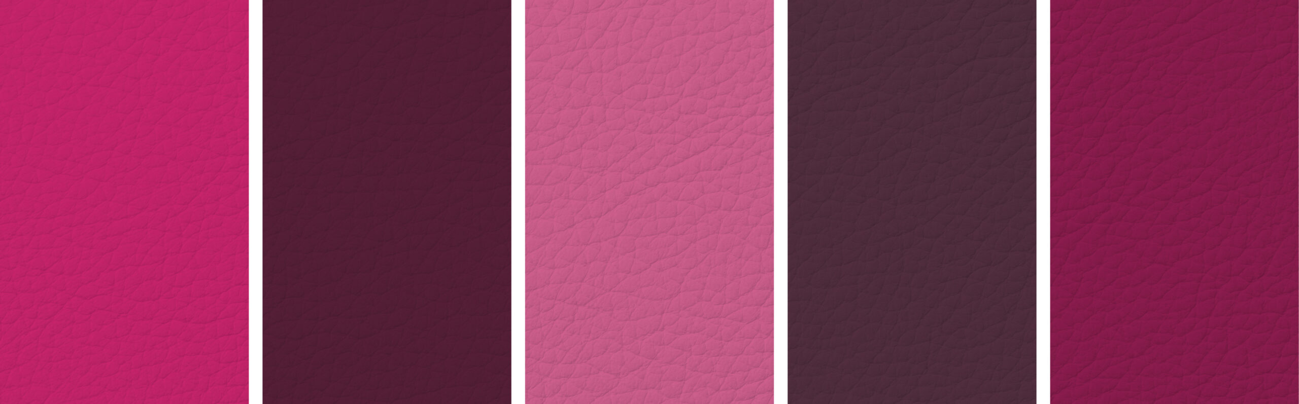 Vier Farbstreifen in Pink, Violett und Dunkelrot.