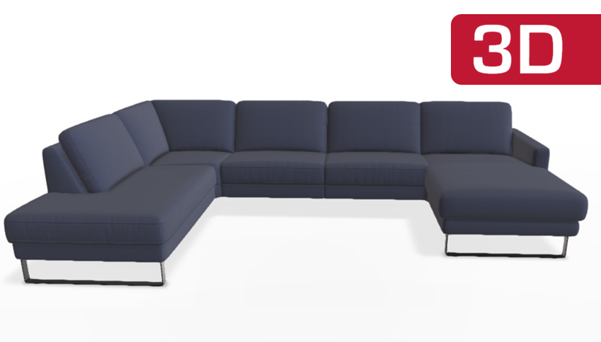 Modular Sofa mit 3D-Effekt.