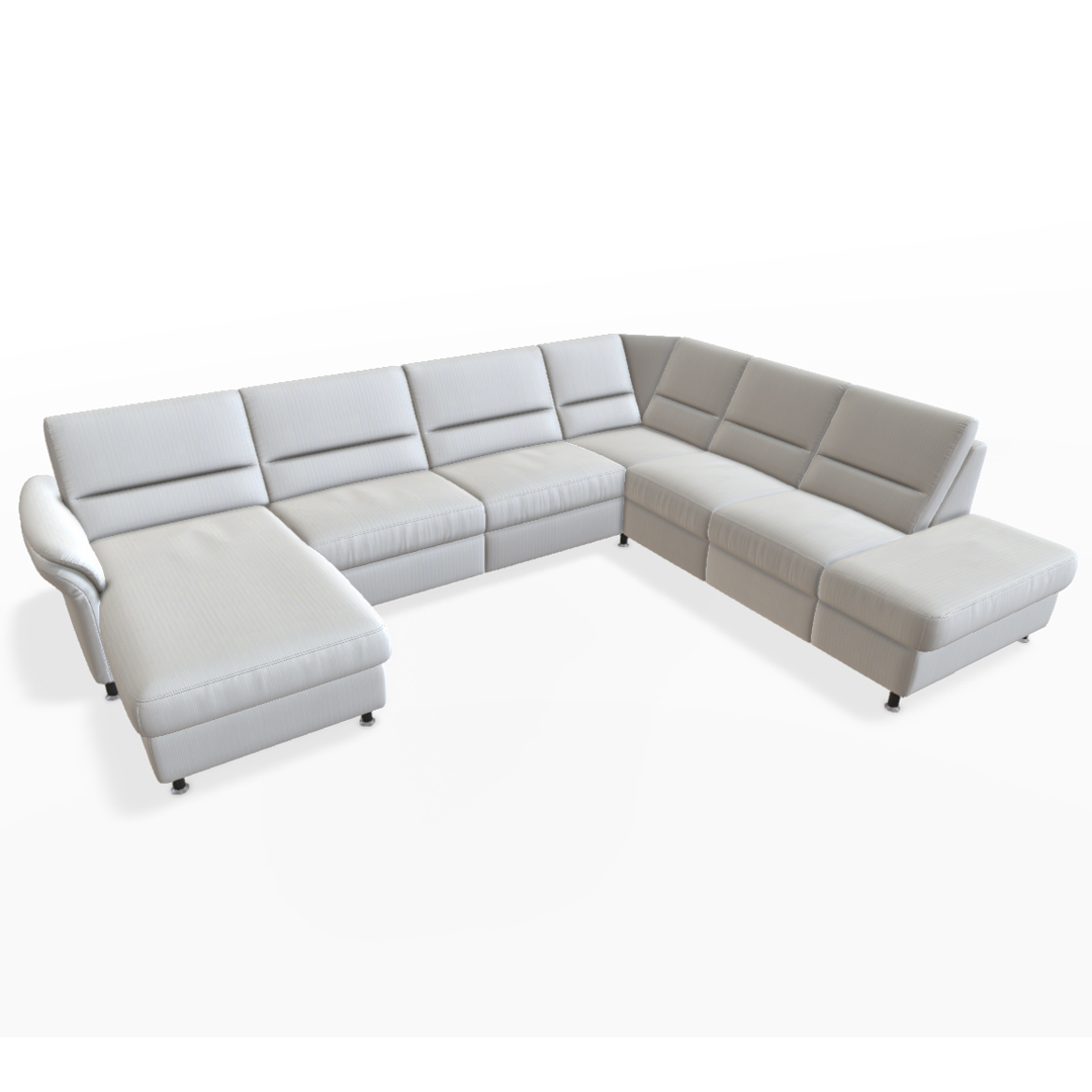 Modernes helles Wohnzimmer-Sofa mit Ecke.