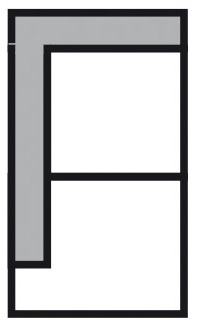 Grafische Komposition aus geometrischen Formen und Linien.