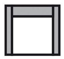 Ein modernes, geometrisches Schwarzweiß-Design.