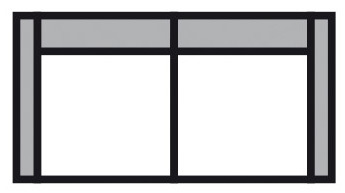 Doppelte Fensterrahmen, schlicht und modern.