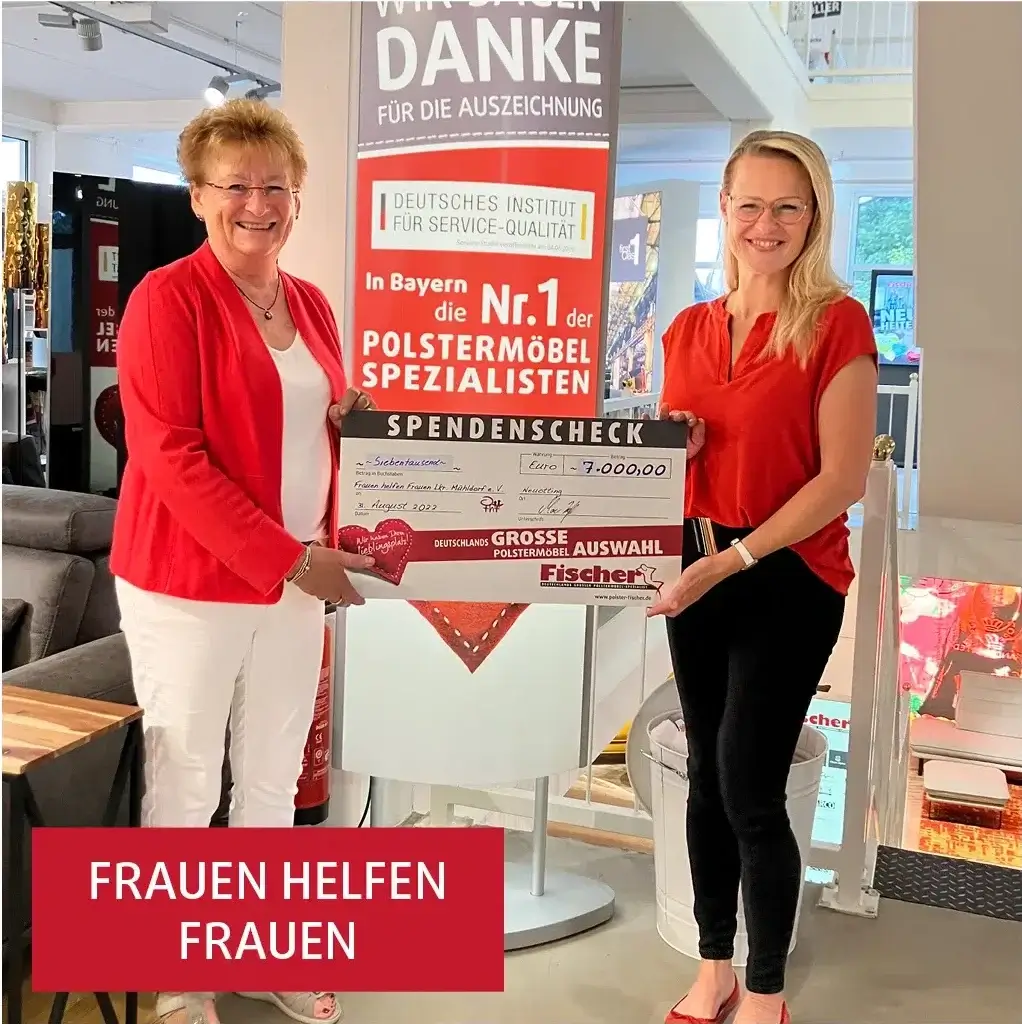 Frauen helfen Frauen - Polstermöbel-Spezialisten bedanken sich.