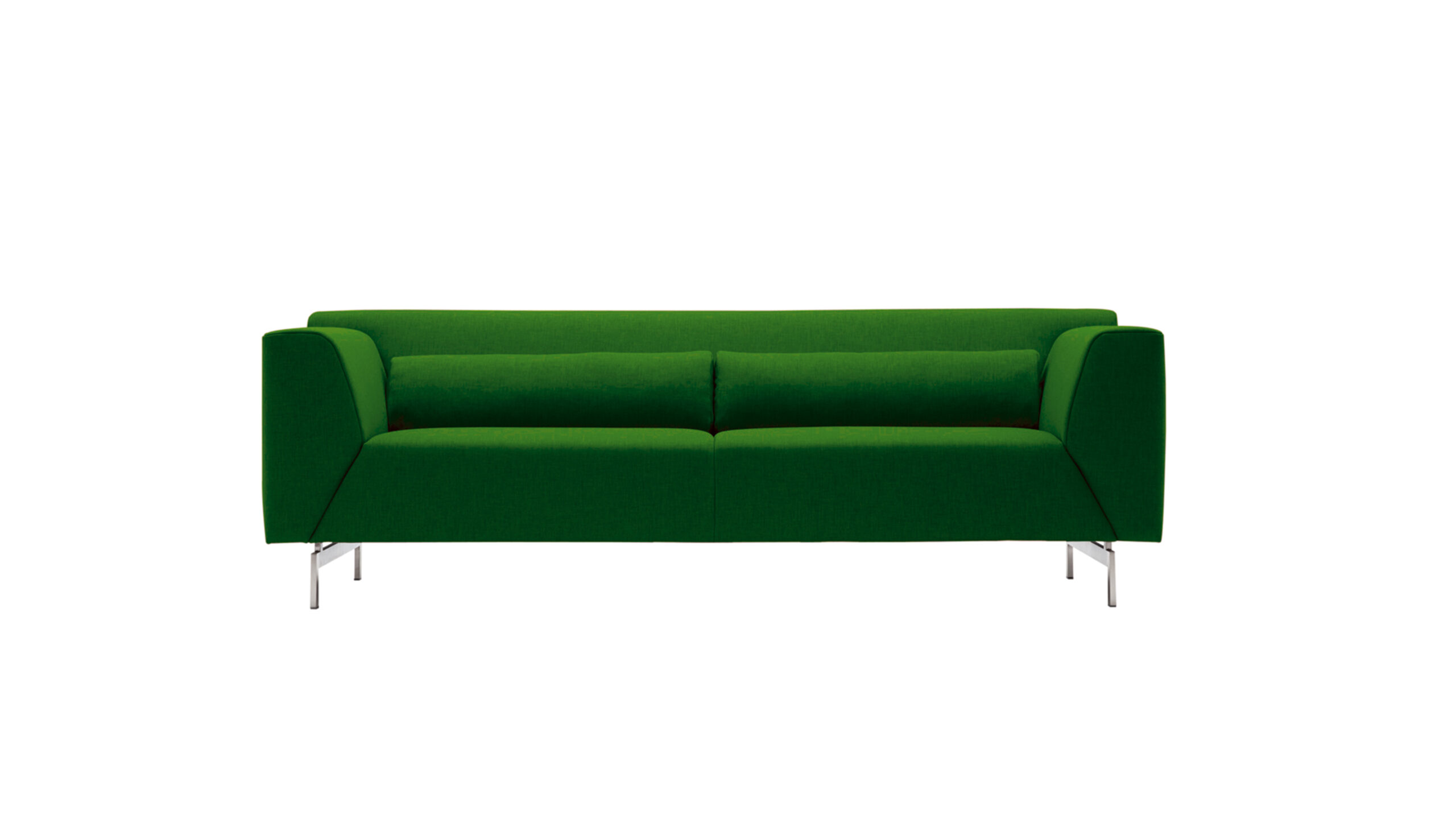 Grünes, modernes Sofa.