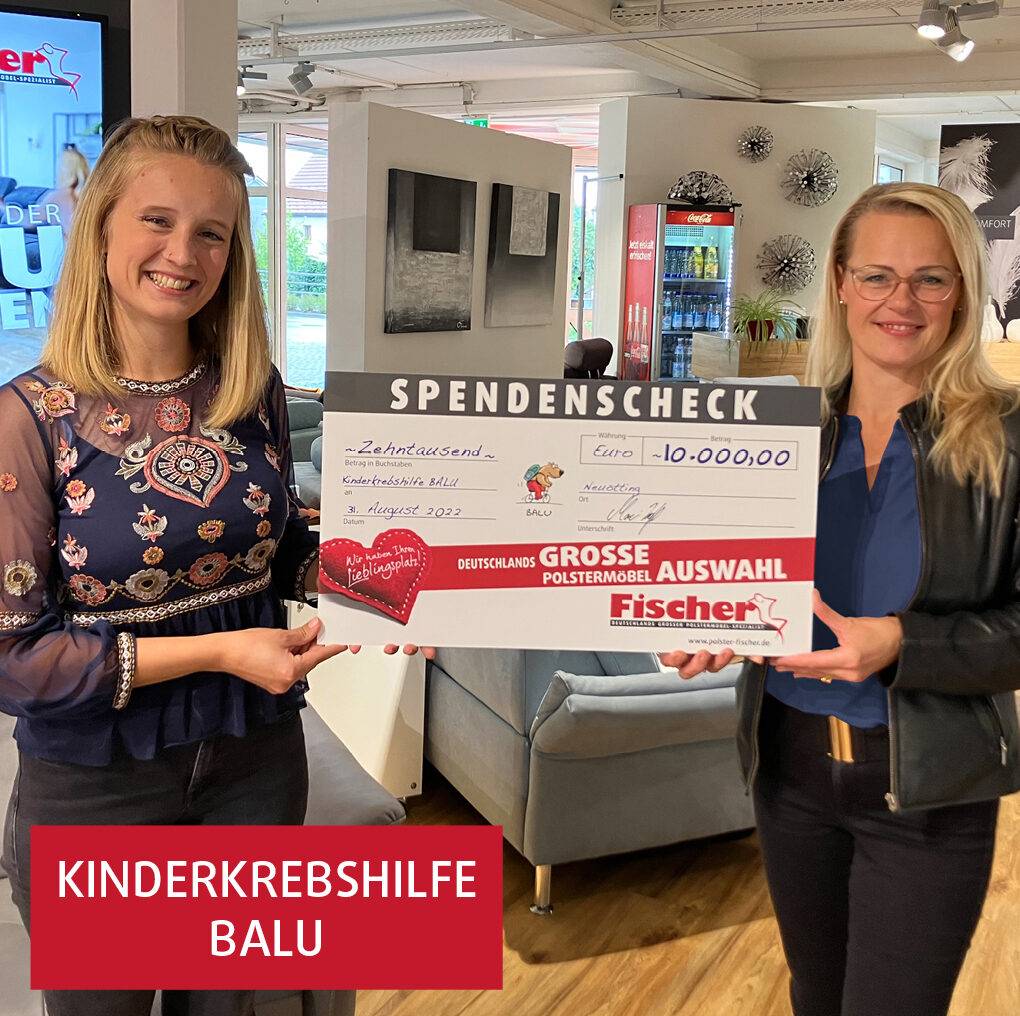 Spendencheck für Kinderkrebshilfe Balu überreicht.