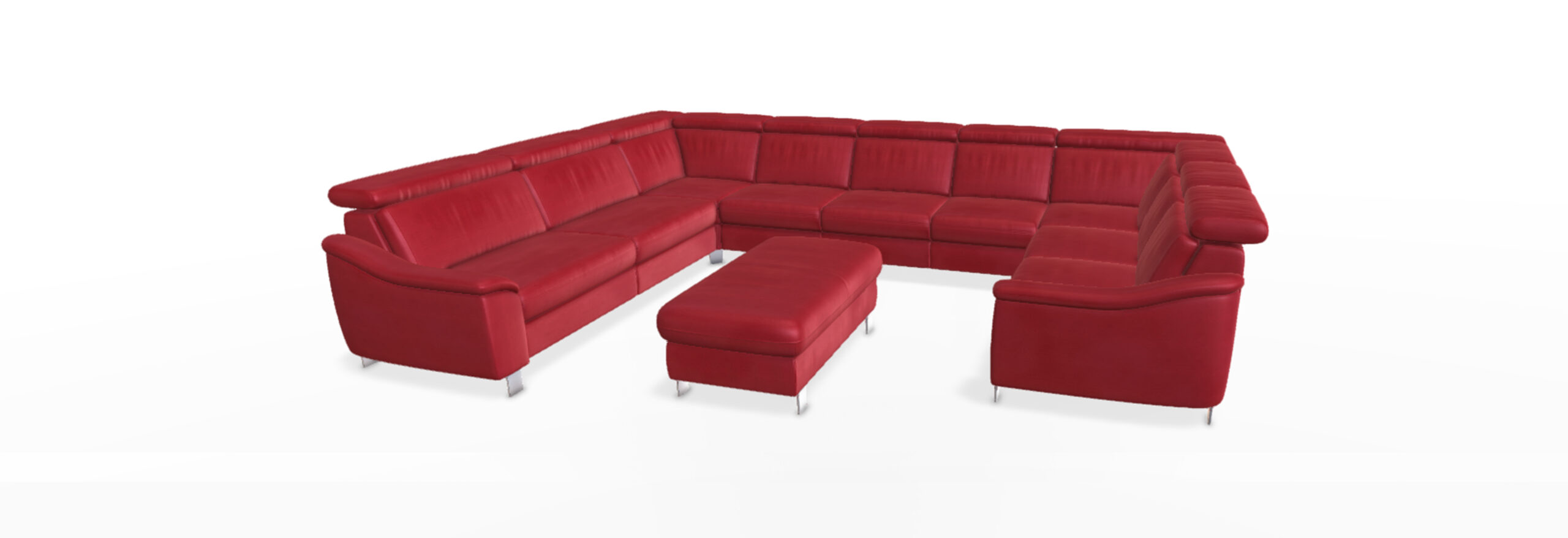 Roter, bequemer Wohnzimmer-Sitzbereich