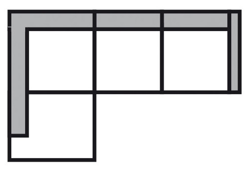 Schlichte Zusammenstellung geometrischer Fensterrahmen in Schwarz-Weiß.