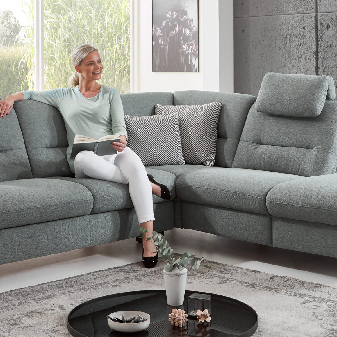 Sitztiefe und Sitzhöhe für das Sofa