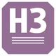 Ein Quadrat mit den Buchstaben "H3"