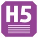 Ein violetter Würfel mit der Aufschrift "H5".