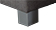 Ein Hocker aus grauem Metall auf einem weißen Hintergrund.
