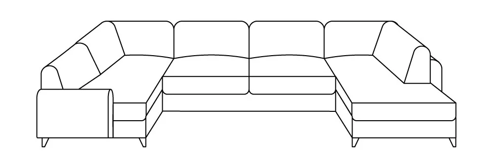 Geometrischer Möbelumriss.