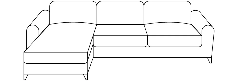 Modulares Ecksofa, modern und minimalistisch.