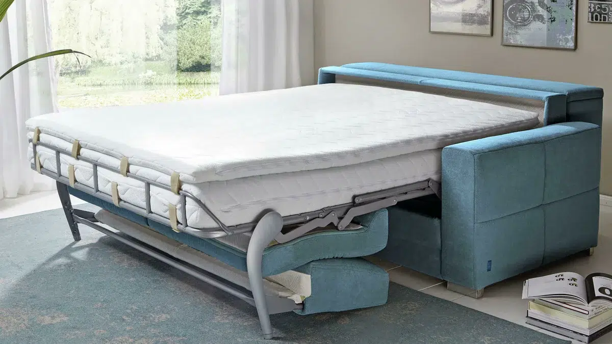 Modular Schlafsofa mit Rollmatratze