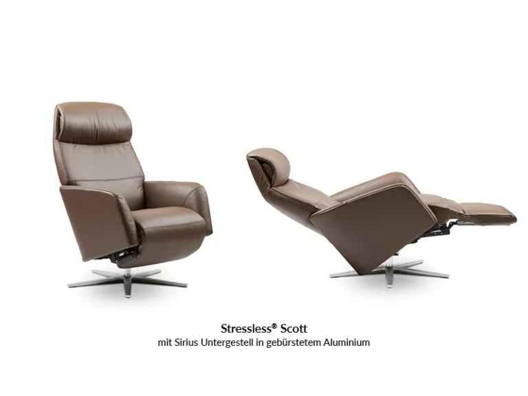 Bequeme Relaxsessel mit Aluminium-Untergestell.