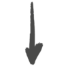 Monolith in schwarzer Silhouette.