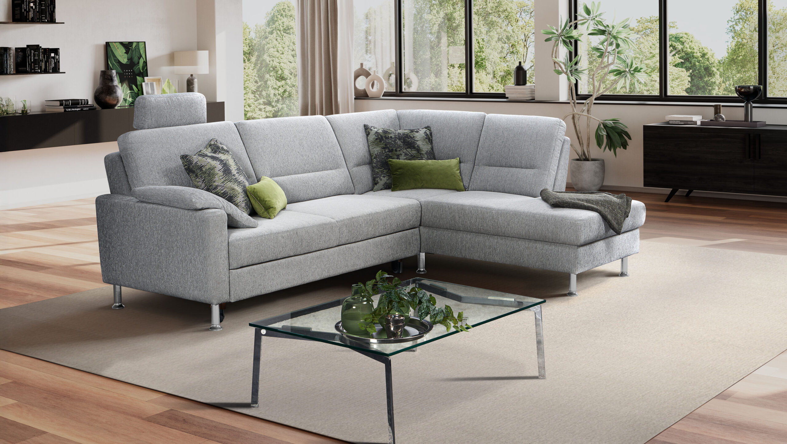Designsofa mit Kopfstütze