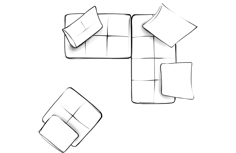 Modulares Sofa Aufstellung 2