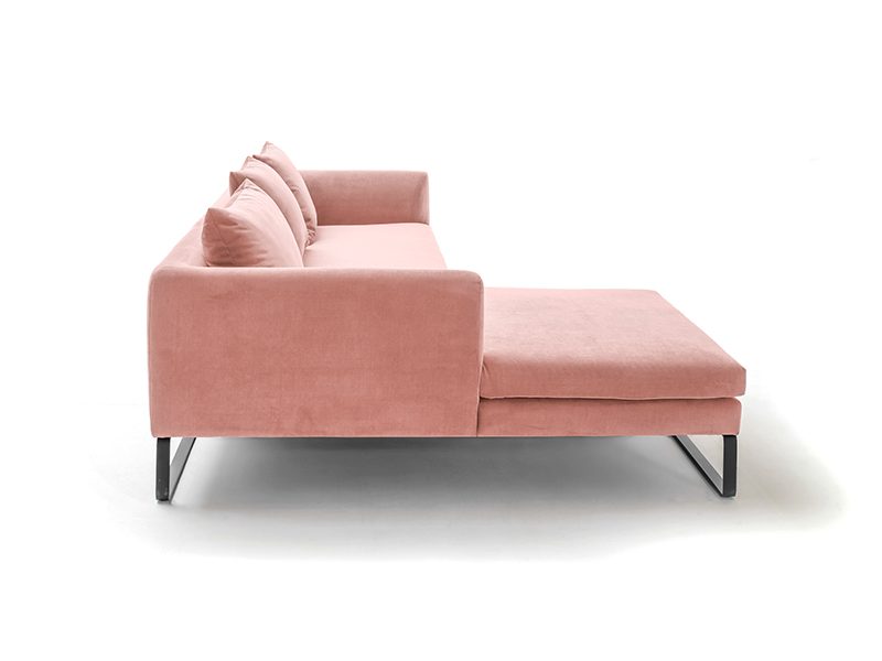 Sofa La109 Cord Rosa Rechts