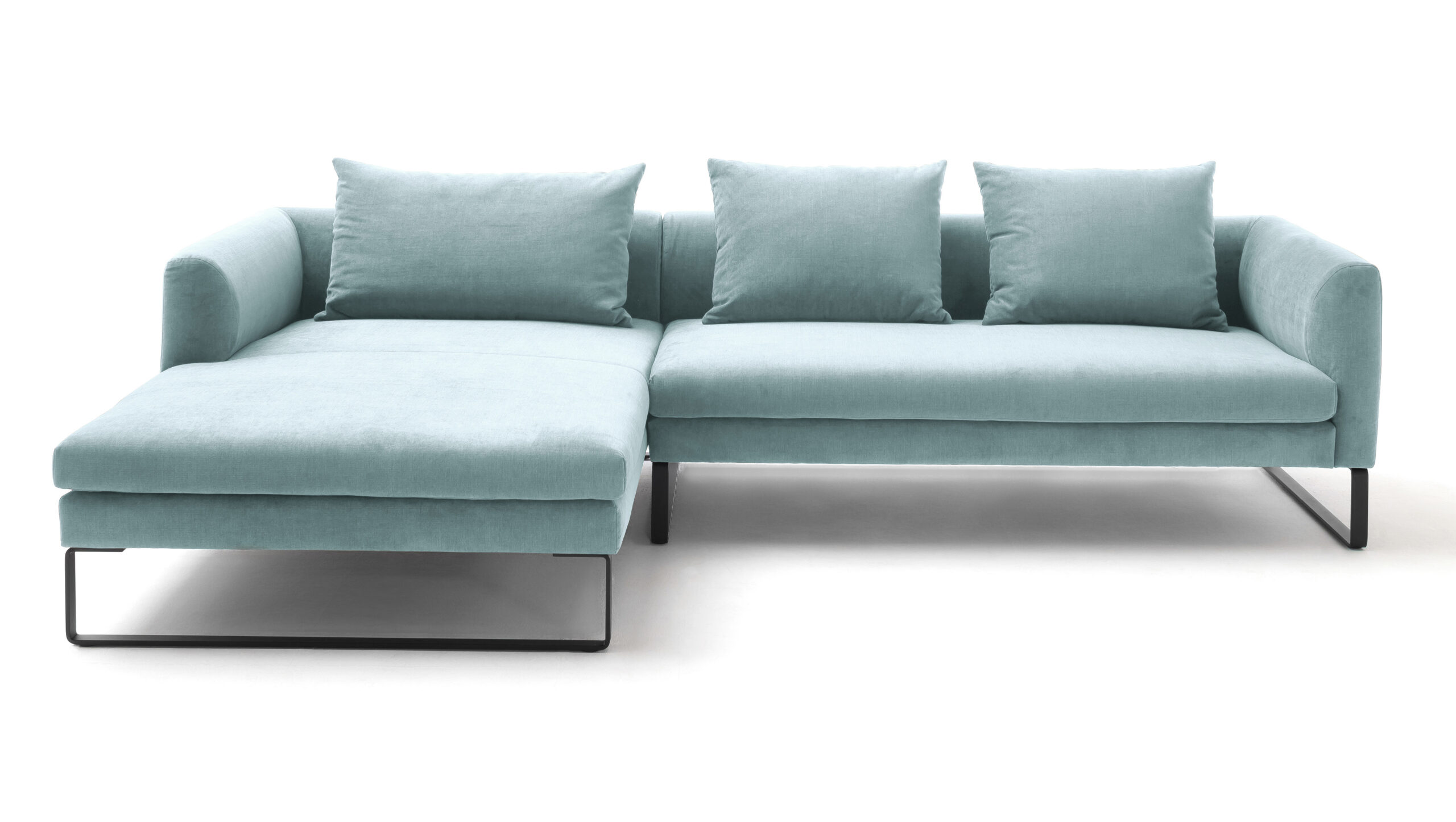 Sofa LA109 in Stoff mit Longchair und 2,5 Sitzer