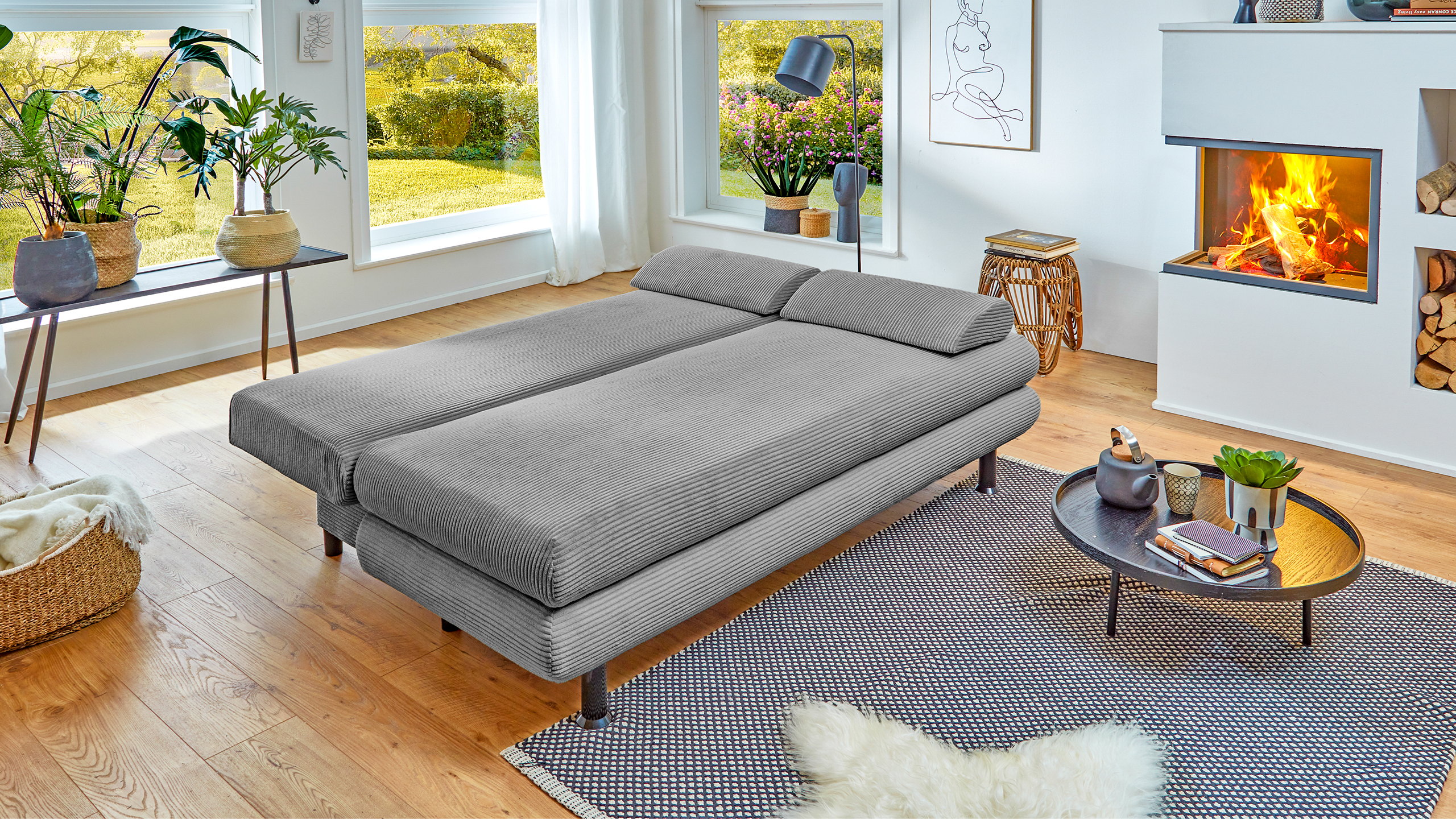Cord Schlafsofa Un10 Dunkelgrau Vergleich