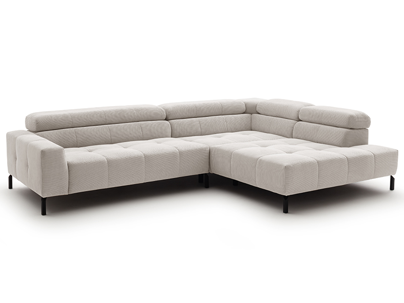 Cordsofa in hellgrau