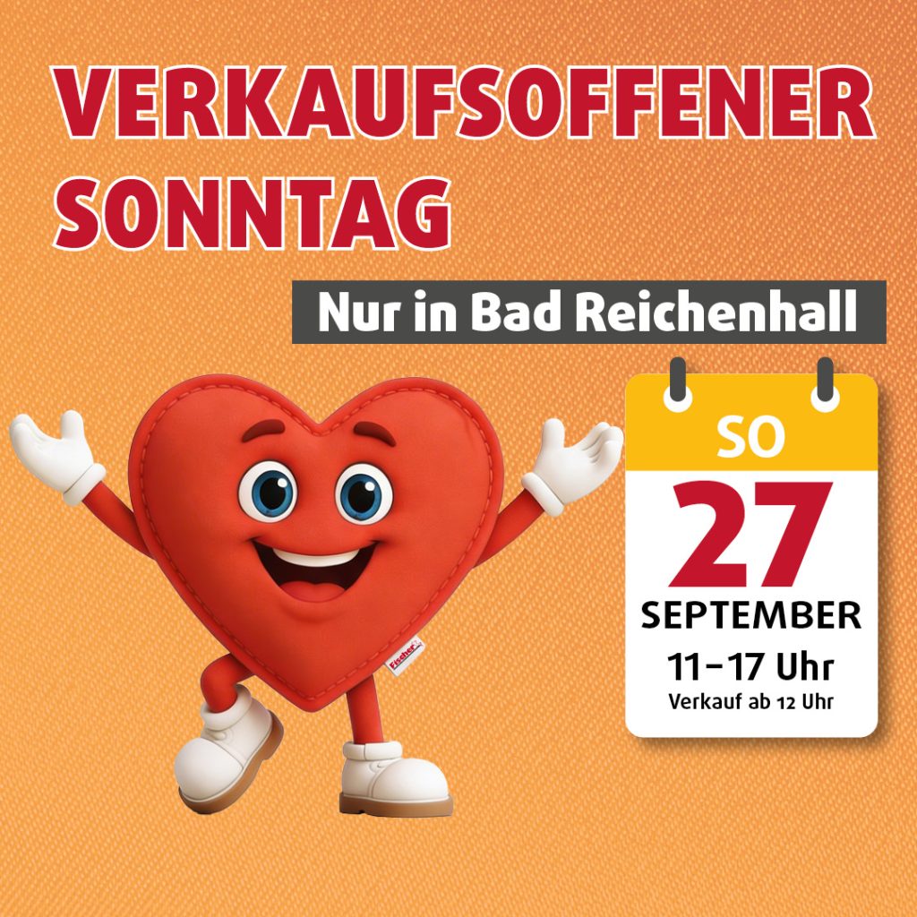 „Verkaufsoffener Sonntag bei Polstermöbel Fischer Bad Reichenhall am 27. September von 11 bis 17 Uhr – Verkauf ab 12 Uhr