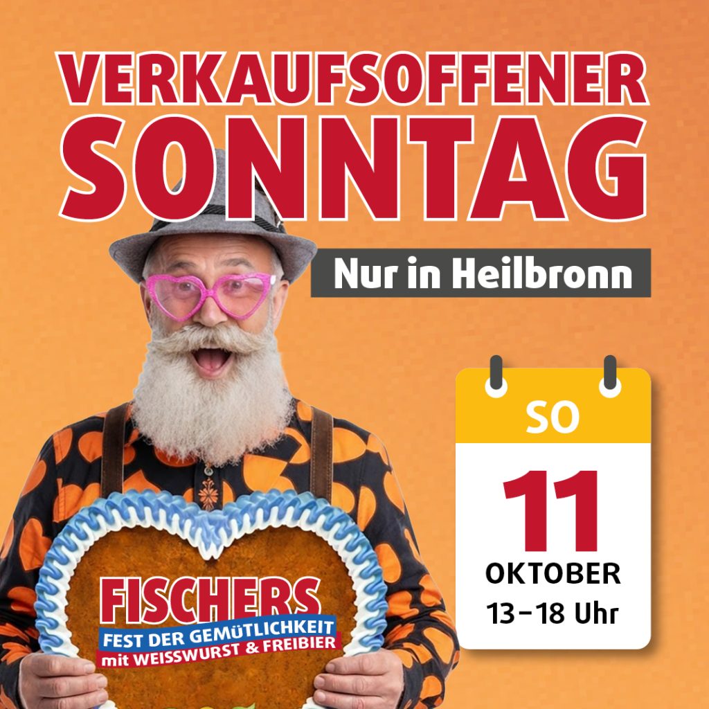 Verkaufsoffener Sonntag in Heilbronn am 11. Oktober bei Polstermöbel Fischer mit Fischers Fest der Gemütlichkeit